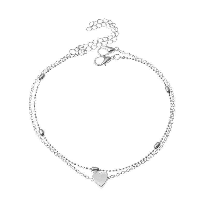 Multilayer Heart Anklet