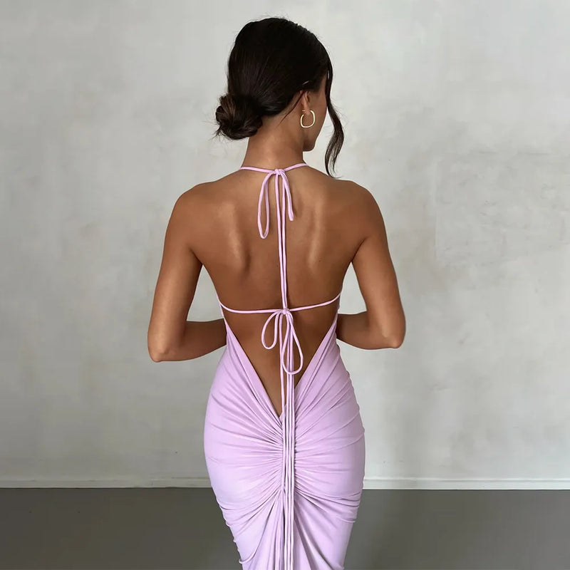 Bella Vestido Backless Maxi Dress