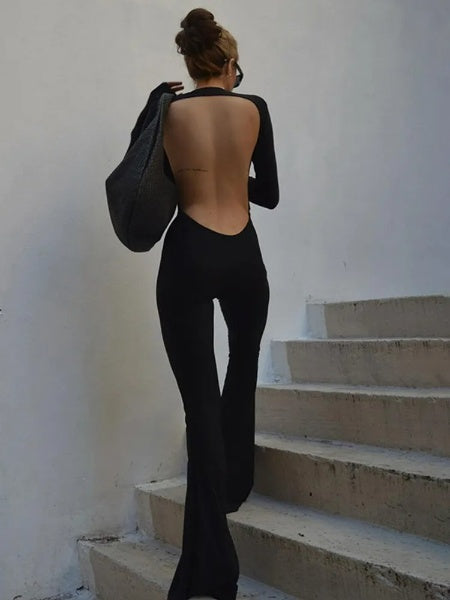 Bella Backless Flare Jumpsuit